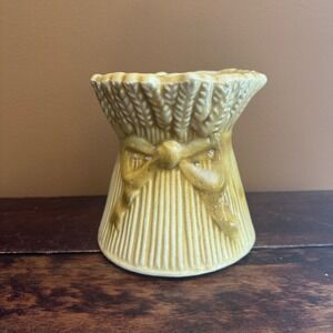 Vintage House of Webster‎ Sheaf of Wheat Haystack Vase Planter Cookie Jar
